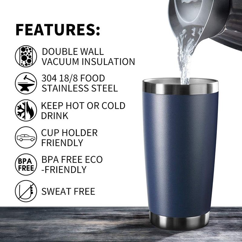 XDH149 Cups Customized Water Bottle Stainless Steel Travel Coffee Mug with Logo 20oz Metal Double Wall Coldhot Thermal Thermos