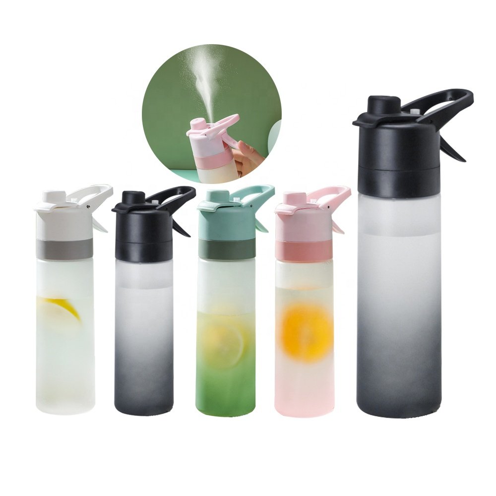 Beauchy 650ml Sports Spray Water Bottle with Spray Mist PC material Spray water bottle for outdoor