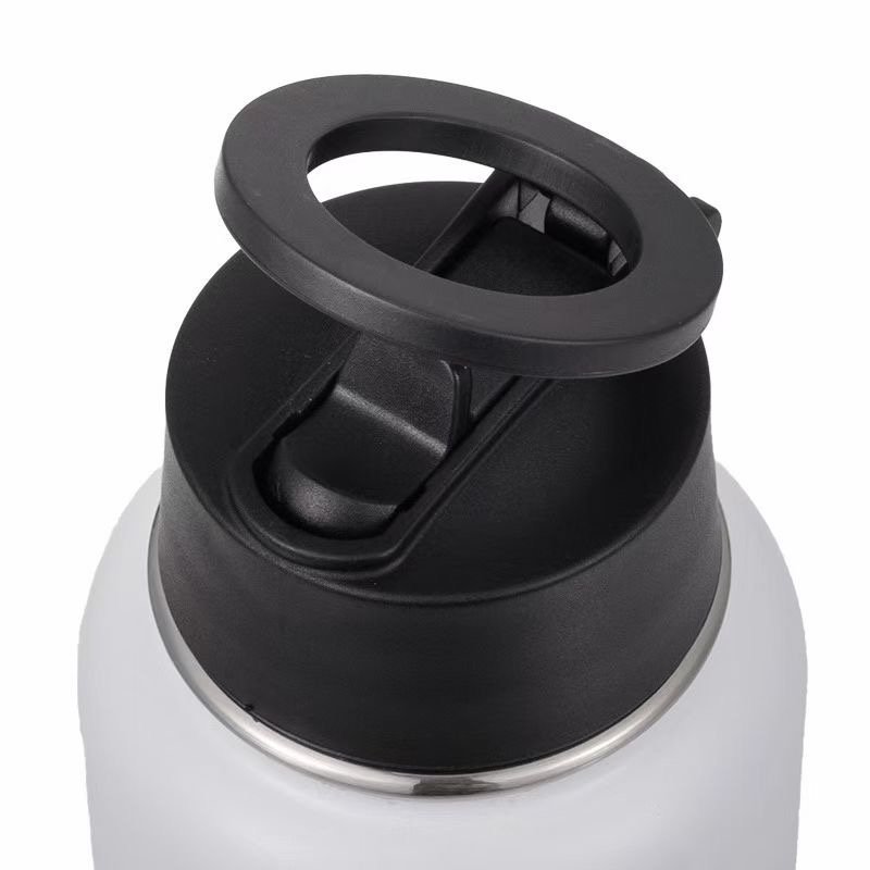 2024 New Arrival Magnetic Double Wall Vacuum Insulated 304 Stainless Steel Phone holder Flask Water Bottle with Magnetic Lid