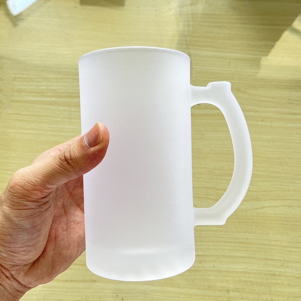 sublimation beer mug frosted glass Blanks USA WAREHOUSE blank frosted 16oz sublimation glass frosted beer mugs