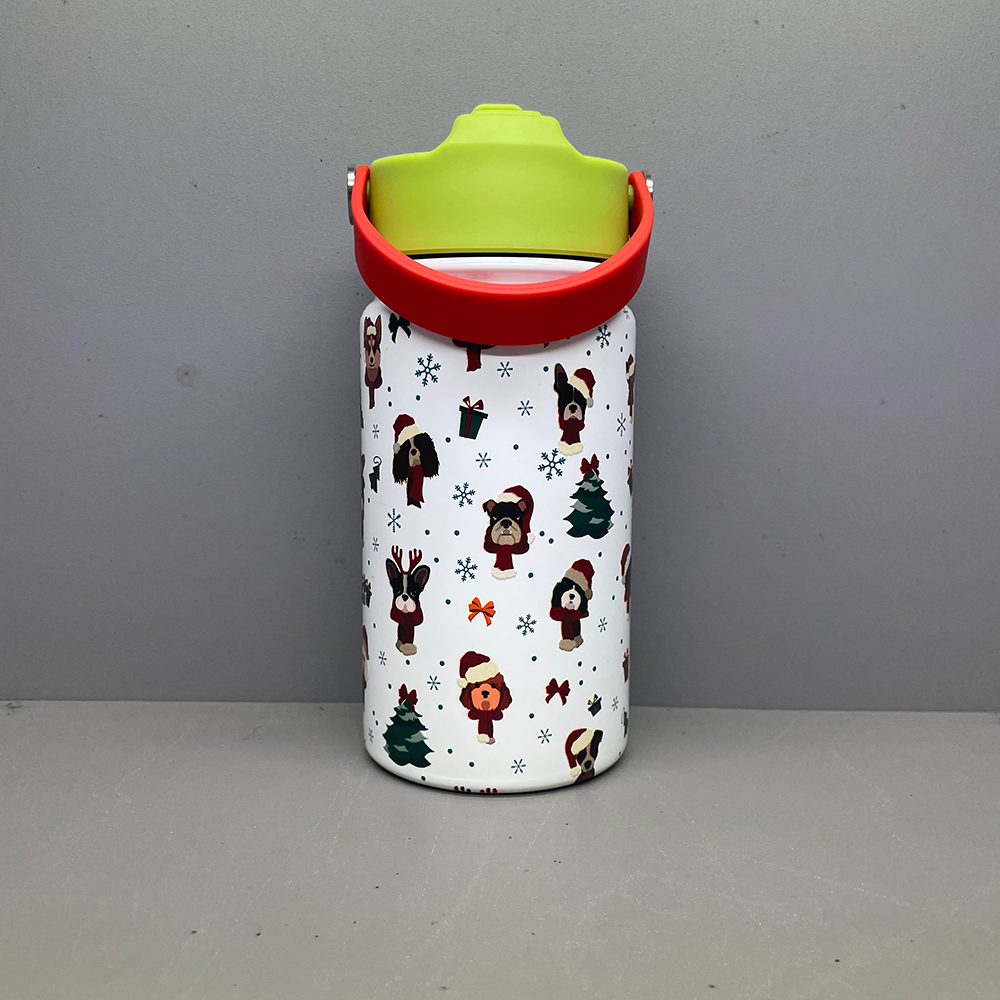 High Quality 14oz 420ml Thermos Insulated Metal Sport Drink Bottle With Straw Stainless Steel Water Bottle For Kids