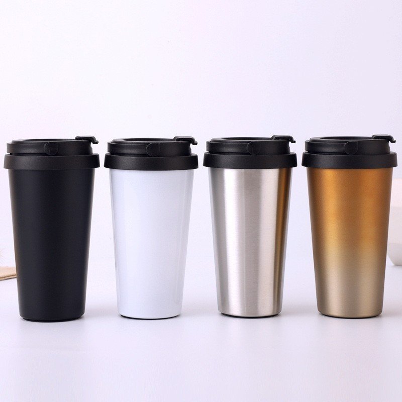 Custom 16oz Coffee Tmbler Stainless Steel Coffee Mug Bottle Vacuum Flask Water Bottle Coffee Tumbler With Handle