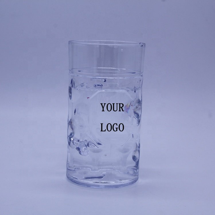 1L Large Dimpled Plastic Tankard Drink German Beer Stein Mug with Handle