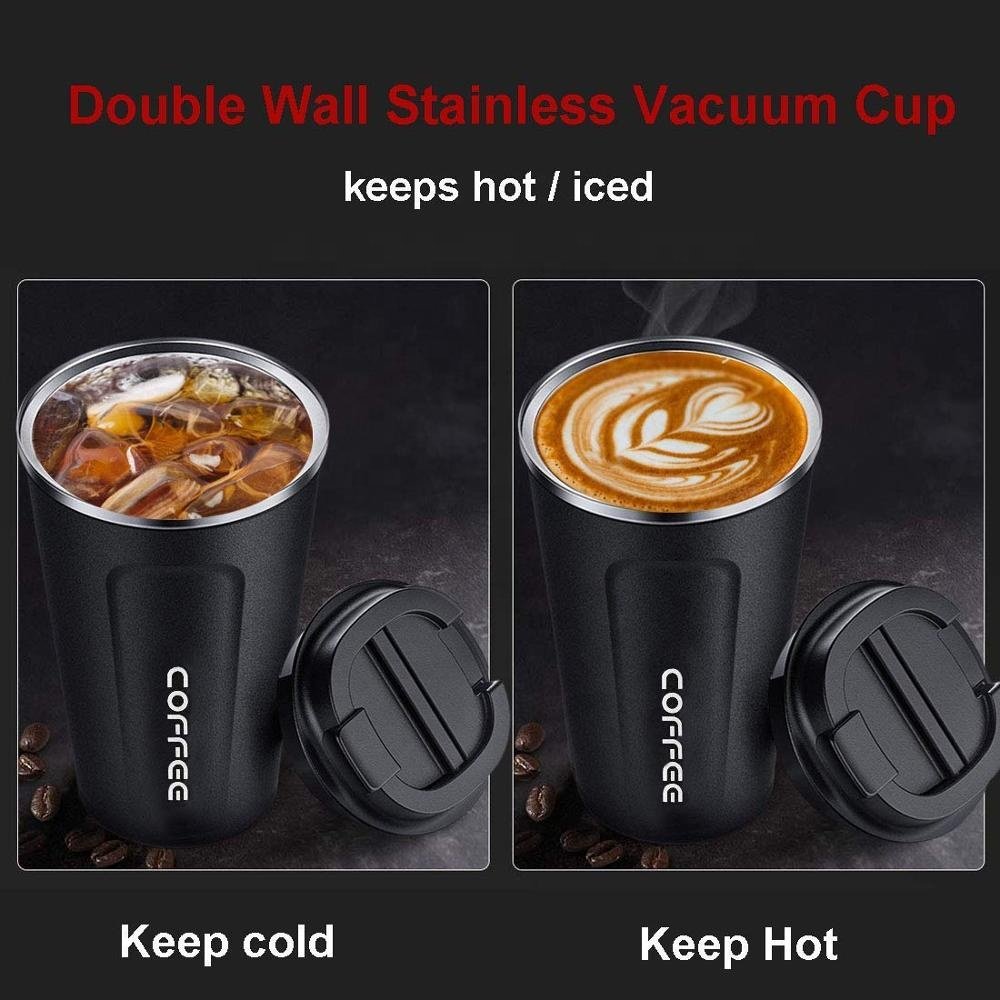 Eco Friendly 2019 new Wholesale Custom Reusable Double Wall Tumbler Cups Travel Stainless Steel Coffee Mug with plastic Lid