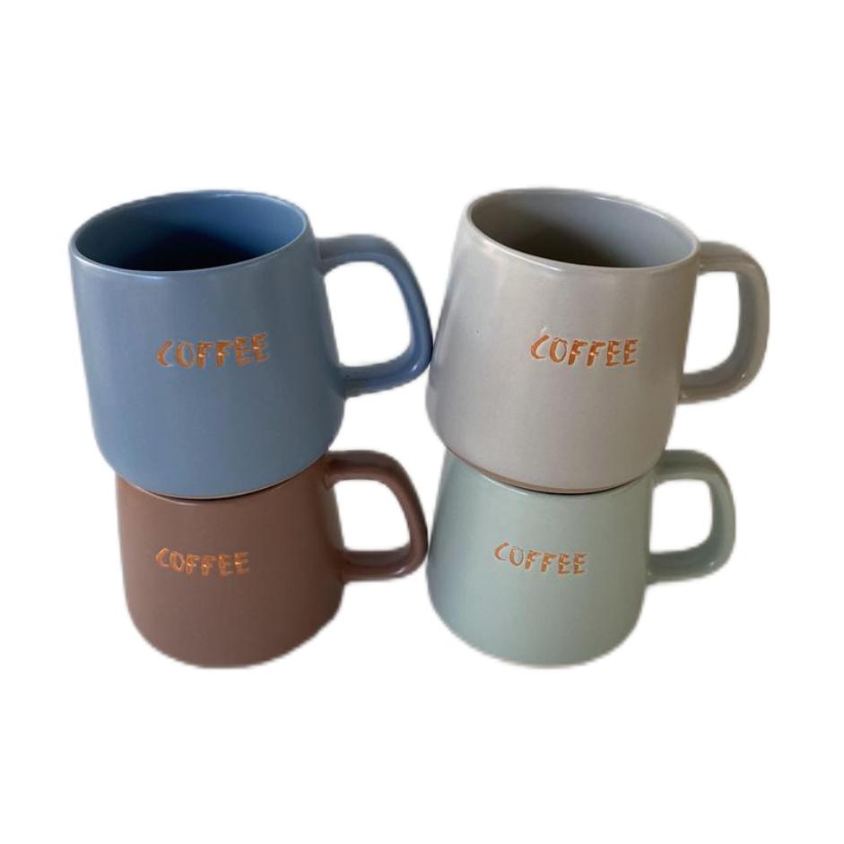 ZSC Daily used high quality Red Color outside white design Handmade Ceramic Mugs Christmas Embossed Logo Ceramic Mug