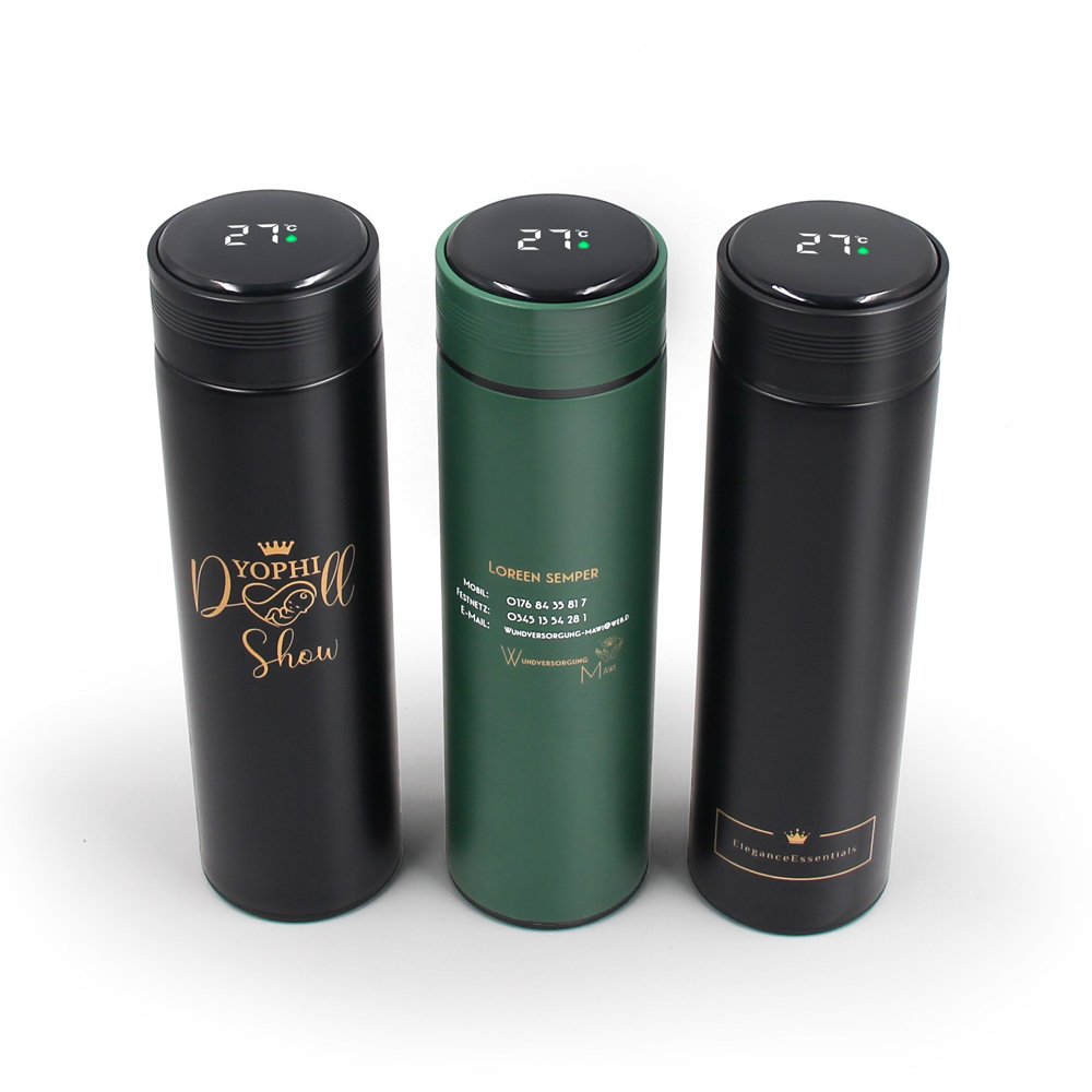 Custom 500ML Intelligent Cups Led Digital Temperature Display Stainless Steel Thermal Mugs Smart Insulation Water Bottle