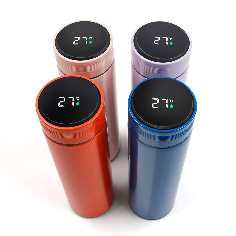 Custom 500ML Intelligent Cups Led Digital Temperature Display Stainless Steel Thermal Mugs Smart Insulation Water Bottle