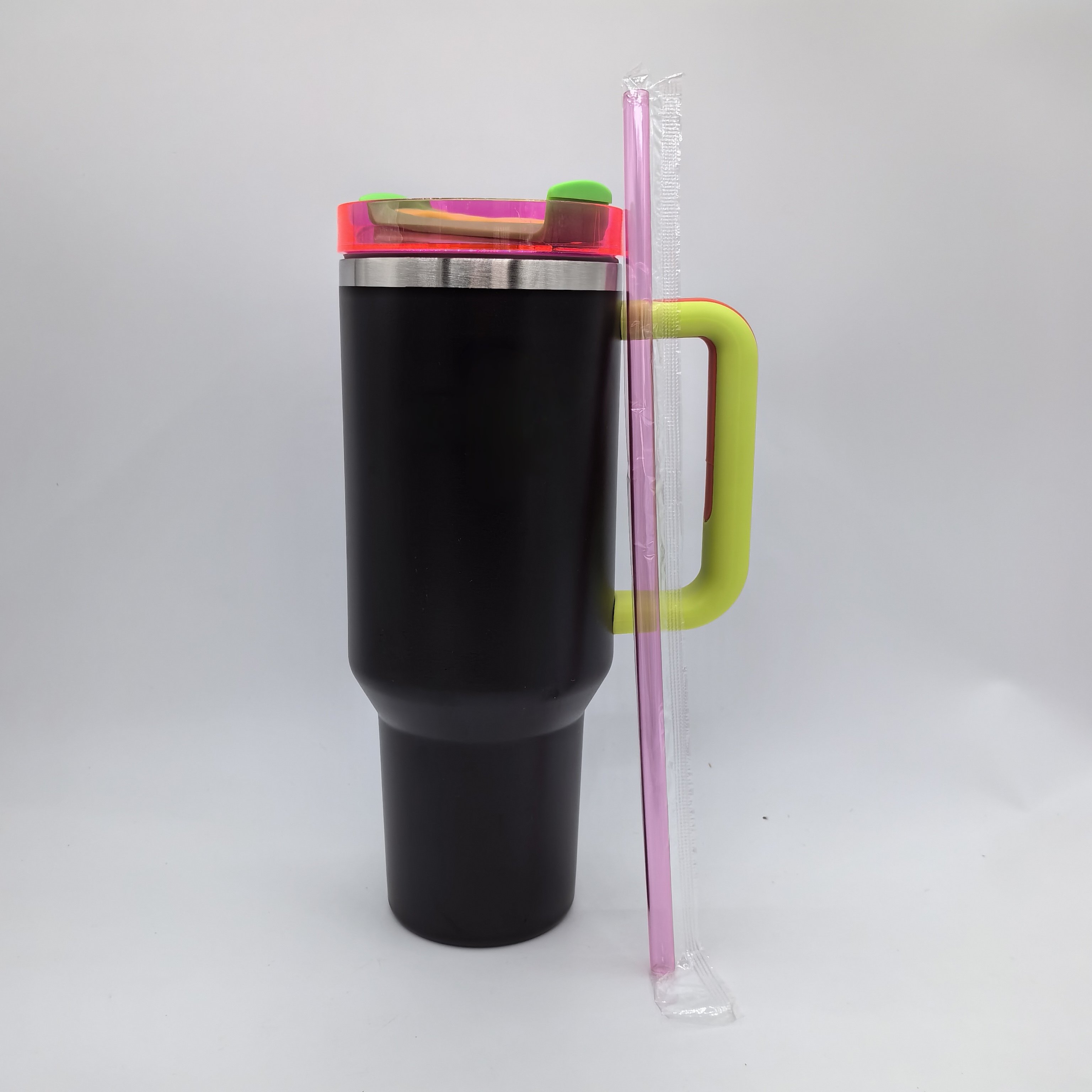 40 oz Neon Tumbler Electric Pink Adventure Quench Custom Stainless Steel Double Wall Vacuum Coffee Mug 40oz Cup With Handle