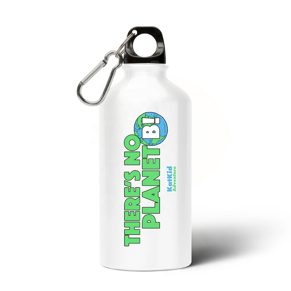 White Fitness 500ML BPA Free Aluminium Single Wall Insulated Sports Drinking Water Bottle with LOGO