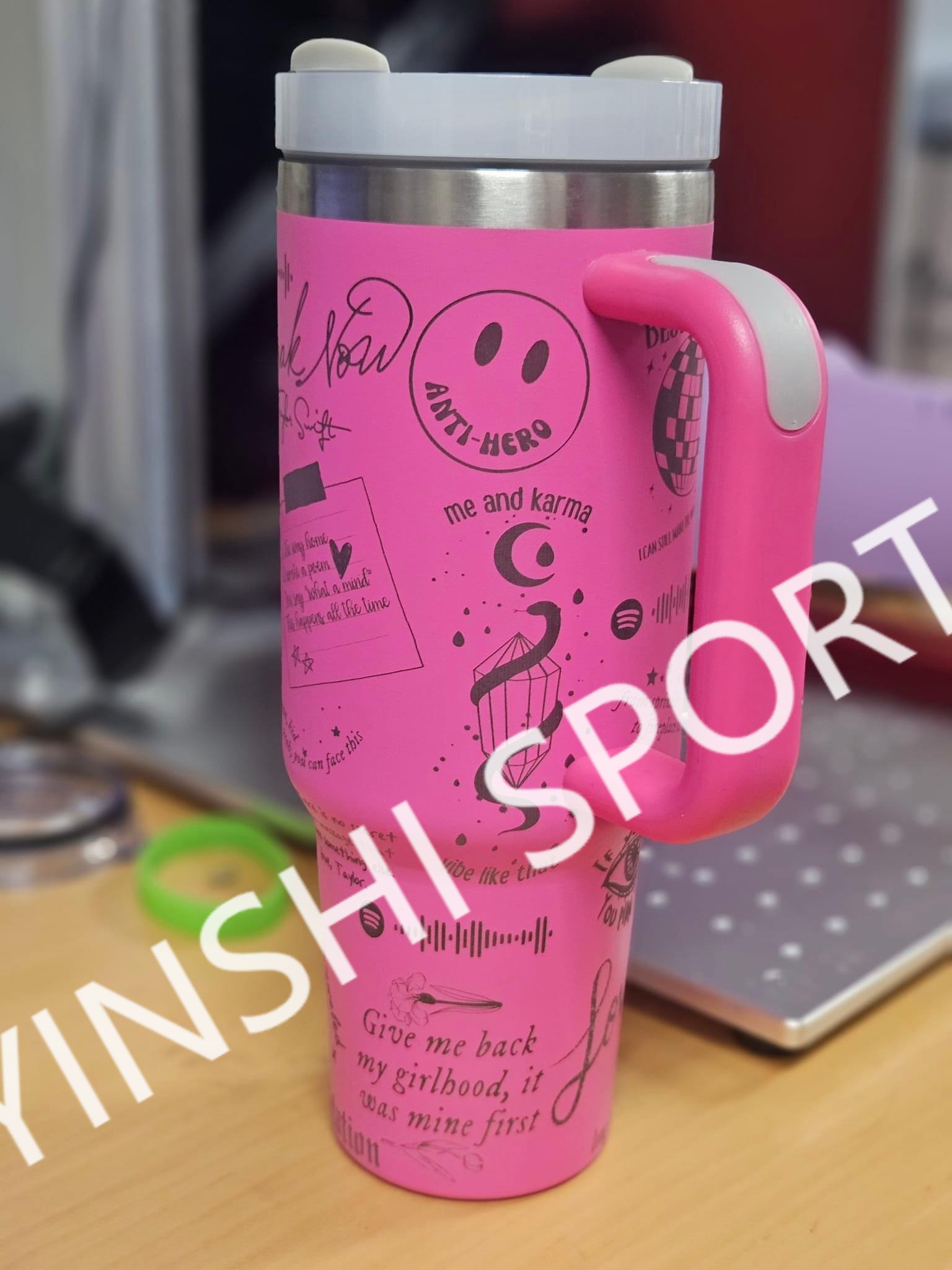 YINSHI Ttayl or Eras Tour Cup 40oz Tumbler Cup Insulated Double Wall Coffee Mug With Handle Ttaylor Merch For Swiftes