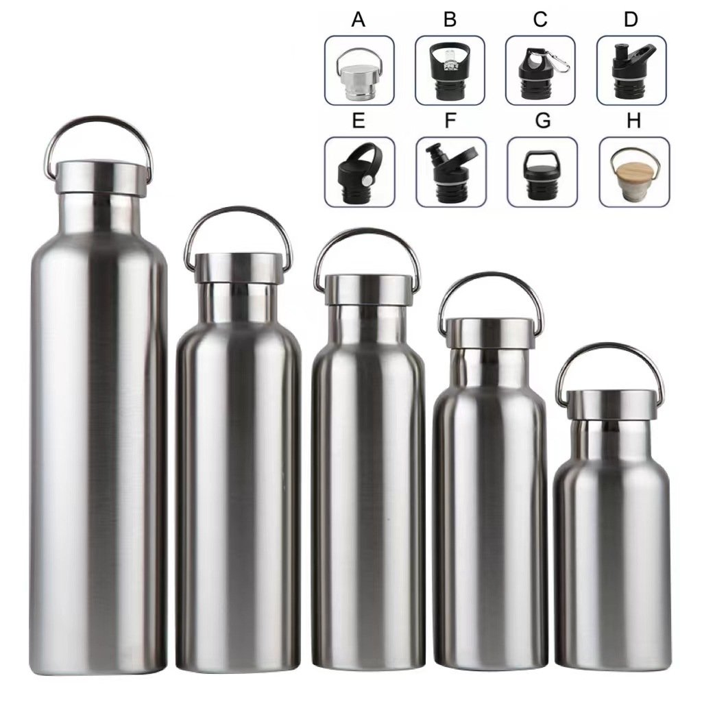 500ml Water Bottle Double Wall Stainless Steel Vacuum Insulated Sport Bottle Standard Mouth Travel Bottle