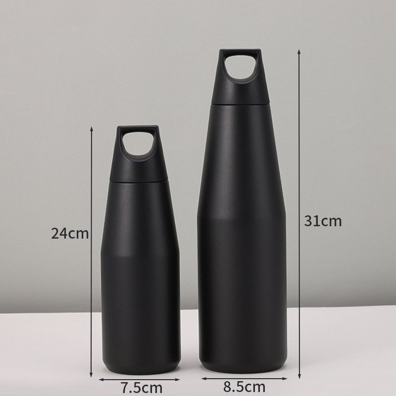 Custom 580ml 1080ml leakproof double wall vacuum large flask 316 stainless steel insulated thermal water bottle with handle