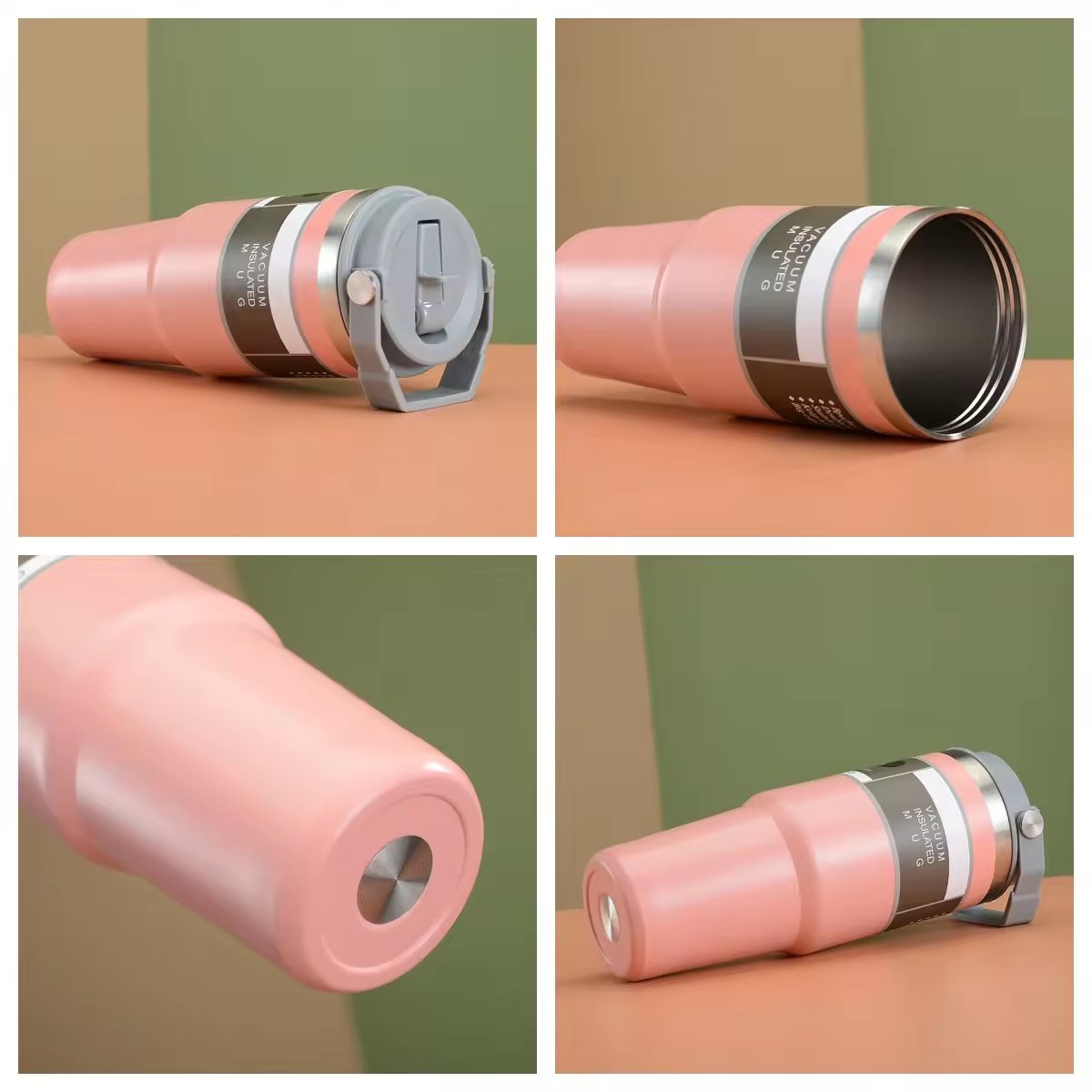 2024 High Quality Double Wall Cups 20oz 30oz Stainless Steel Portable Coffee Mug For Car With Lids Tumbler With Handle And Straw