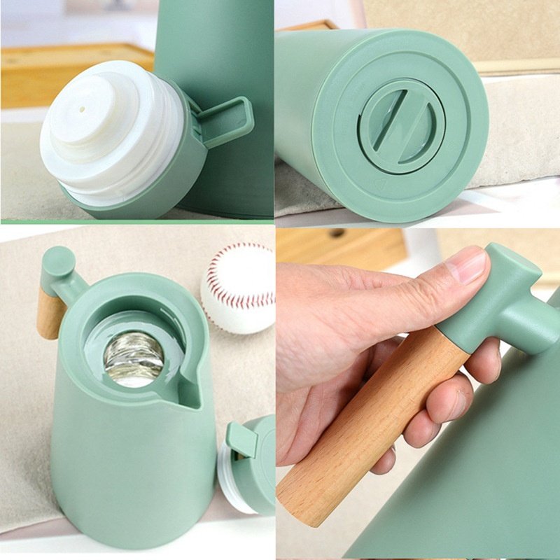 Hot Sale Thermal Insulation Kettle Hot Kettle Domestic Coffee Pot Open Water Kettle 1L Insulated Glass Warm Water