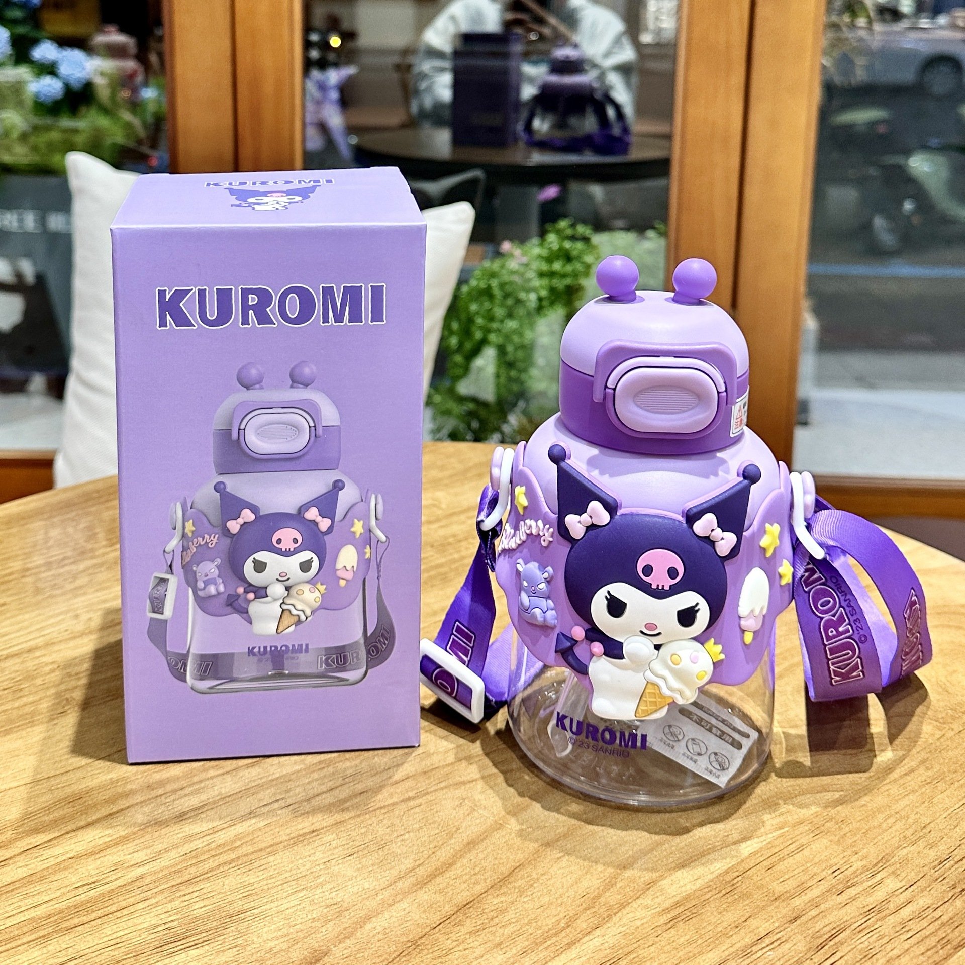 700ml Cute Cartoon Children Student Water Bottle Outdoor Sanrio Summer Portable Drinking Kitty Kuromi Anime Water Bottle