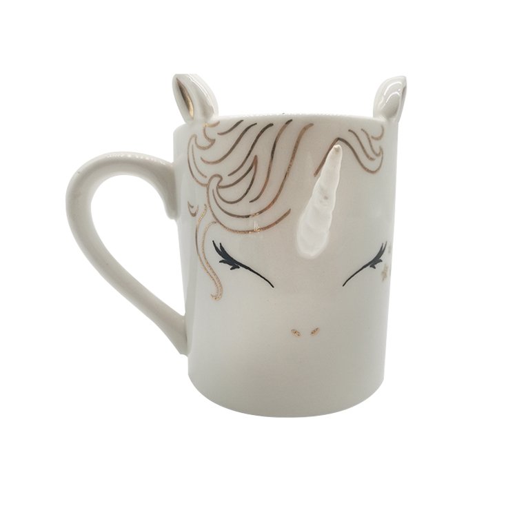 Lucky Animal Tea Cup Cute white Creative Christmas Gifts Ceramic porcelain unicorn Coffee Mugs sublimation mug printing kawaii