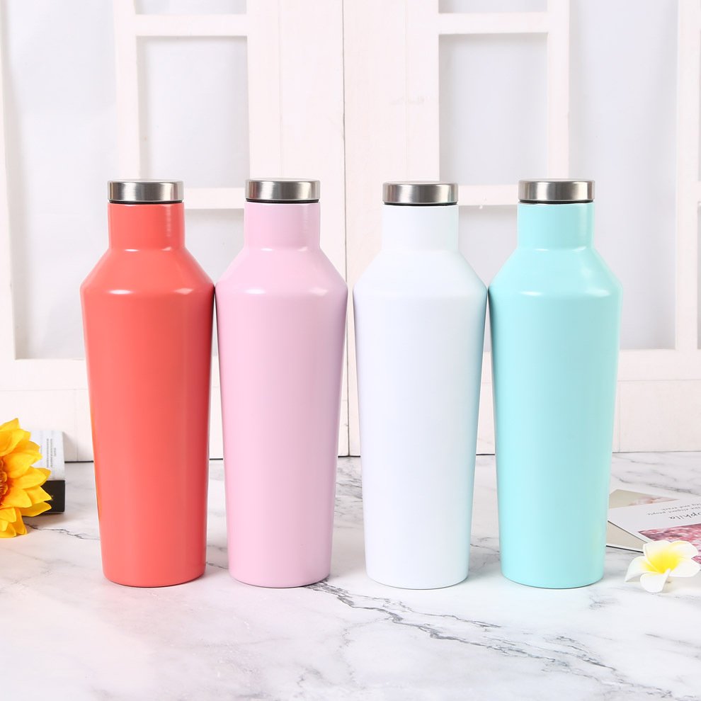 Custom Logo Color Design Package Hot Selling 550ML Double Wall Stainless Steel Thermos Vacuum Flask Red Wine Water Bottle