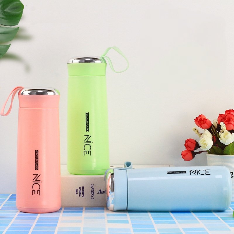 New Nice glass liner creative water bottle simple department store student bottle advertising gift