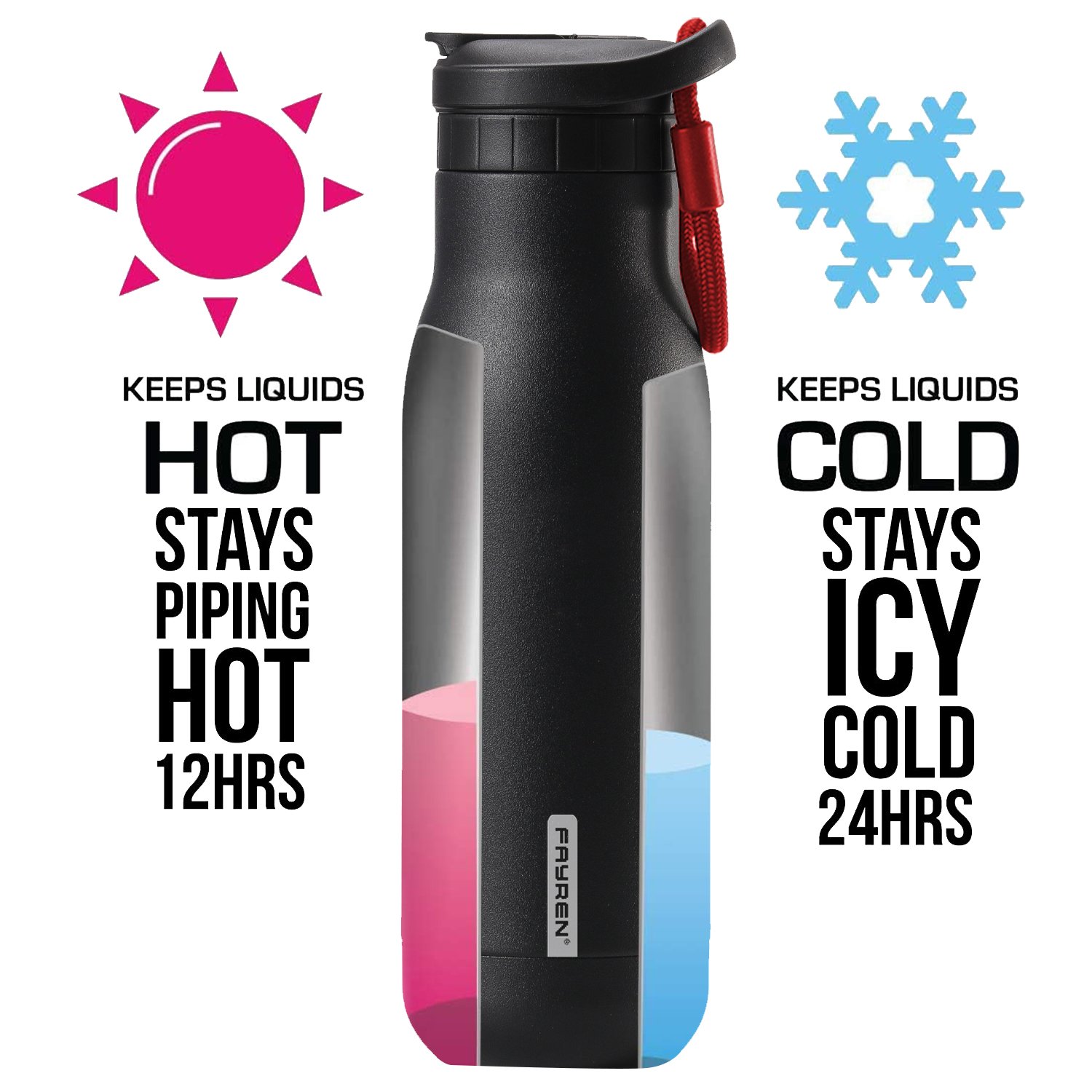 304 Stainless Steel Vacuum Flask Insulated Vaccum Thermal Coffee Tea Water Flask With Rope