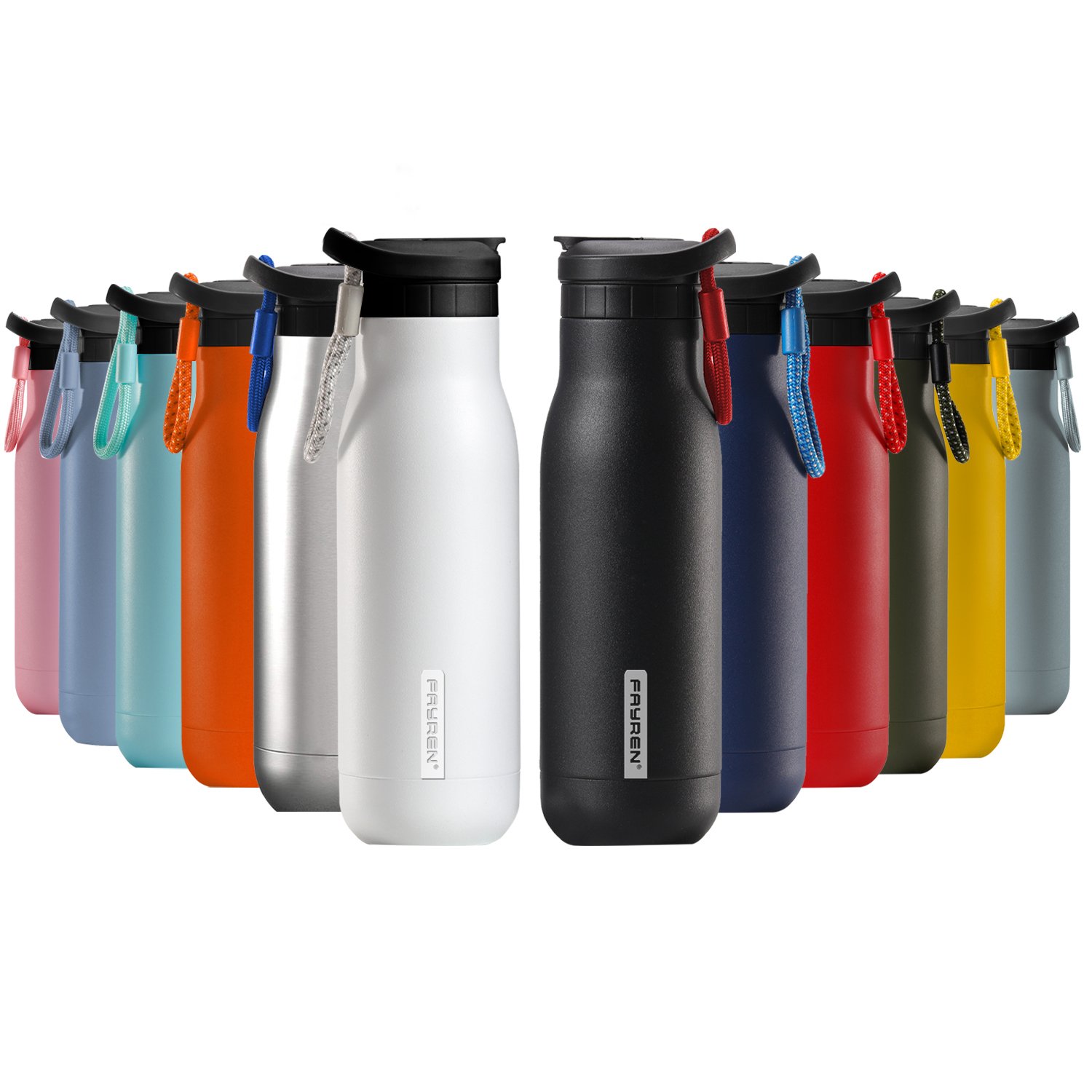 304 Stainless Steel Vacuum Flask Insulated Vaccum Thermal Coffee Tea Water Flask With Rope
