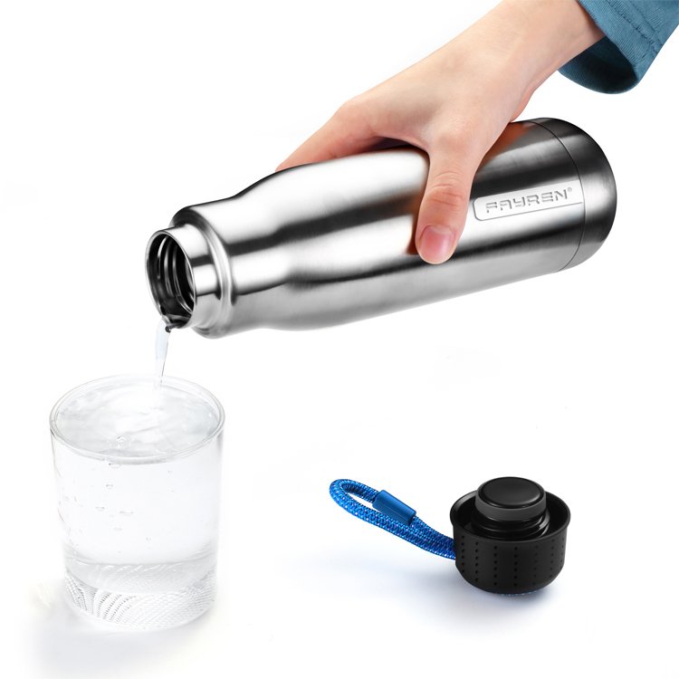 304 Stainless Steel Vacuum Flask Insulated Vaccum Thermal Coffee Tea Water Flask With Rope