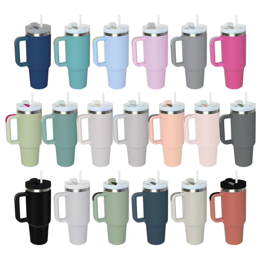 New Arrive 40 Oz Travel Tumbler Stainless Steel Cup 40oz Mugs 30oz Tumblers With Handle And Straw Sublimation water bottle