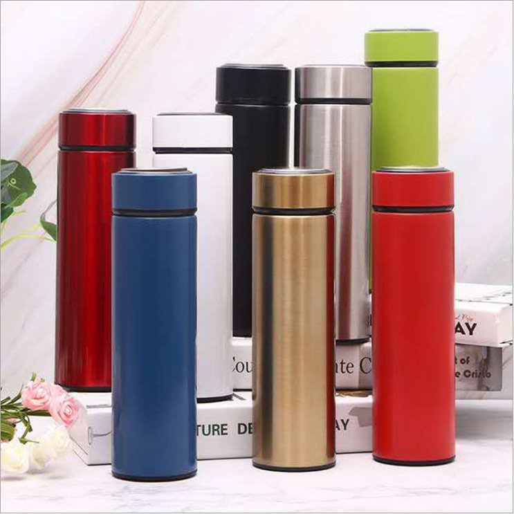 Custom Logo 500ml Smart LED Thermos Bottle Tumbler Digital Thermo Manufacture Vacuum Flask with Temperature Display for Gift
