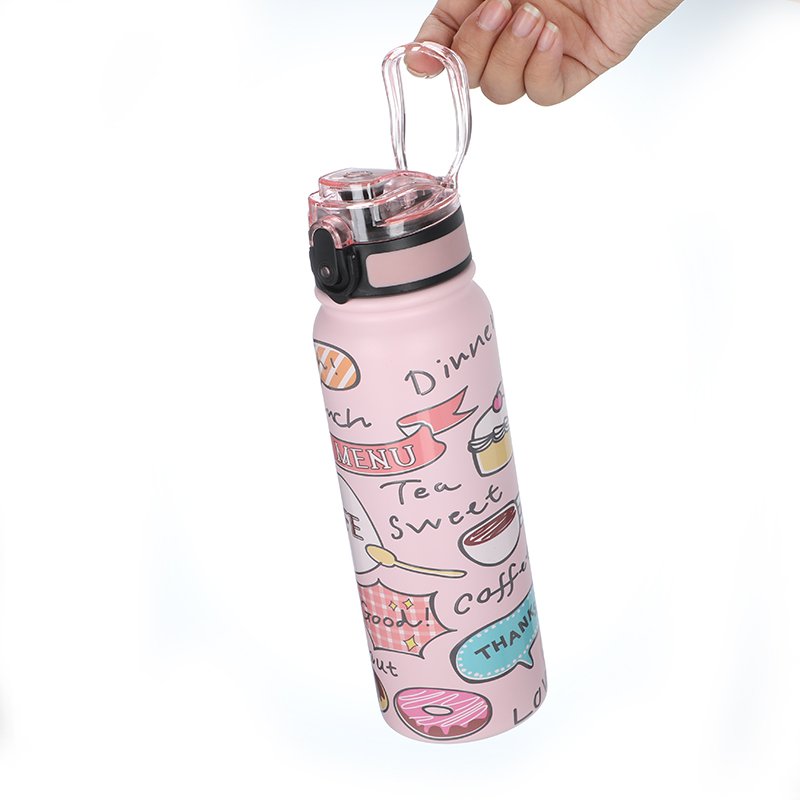 500ml 20oz Custom BPA Thermos Portable Vacuum Flask Sports Tumbler Free Stainless Steel Double Wall Water Bottle With Straw