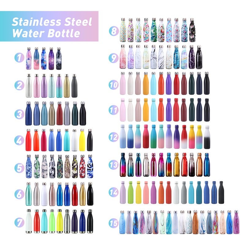 Wholesale 17oz Vacuum Flasks Cola Shape Rubber paint Gym Sports Bottle insulated Stainless Steel Water Bottle With Custom Logo