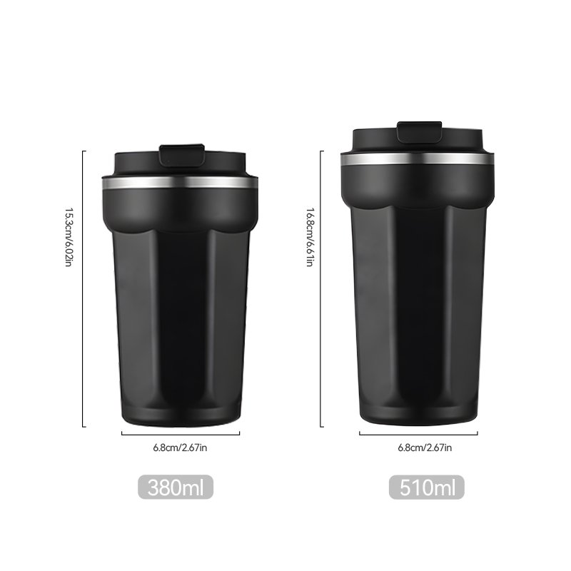 Double Wall Stainless Steel 12oz 17oz Vacuum Flask Thermal Tumbler Coffee Cup Keep Portable Insulated Thermos Coffee Travel Mug