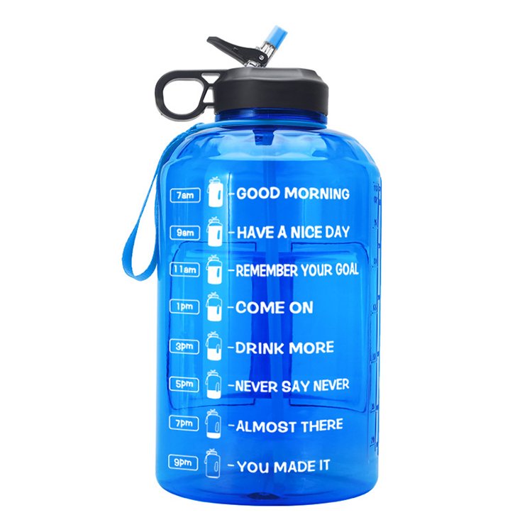 Motivational 128 oz Water Jug 1 Gallon Water Bottle with Straw & Handle for Gym Yoga Hiking Climbing