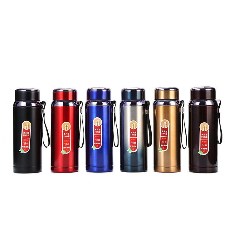 GZYSL 600ml 800ml 1000ml Stainless Steel Portable Travel Water Bottle Insulated Vacuum Thermo Flask Tea Cup Thermos with Filter