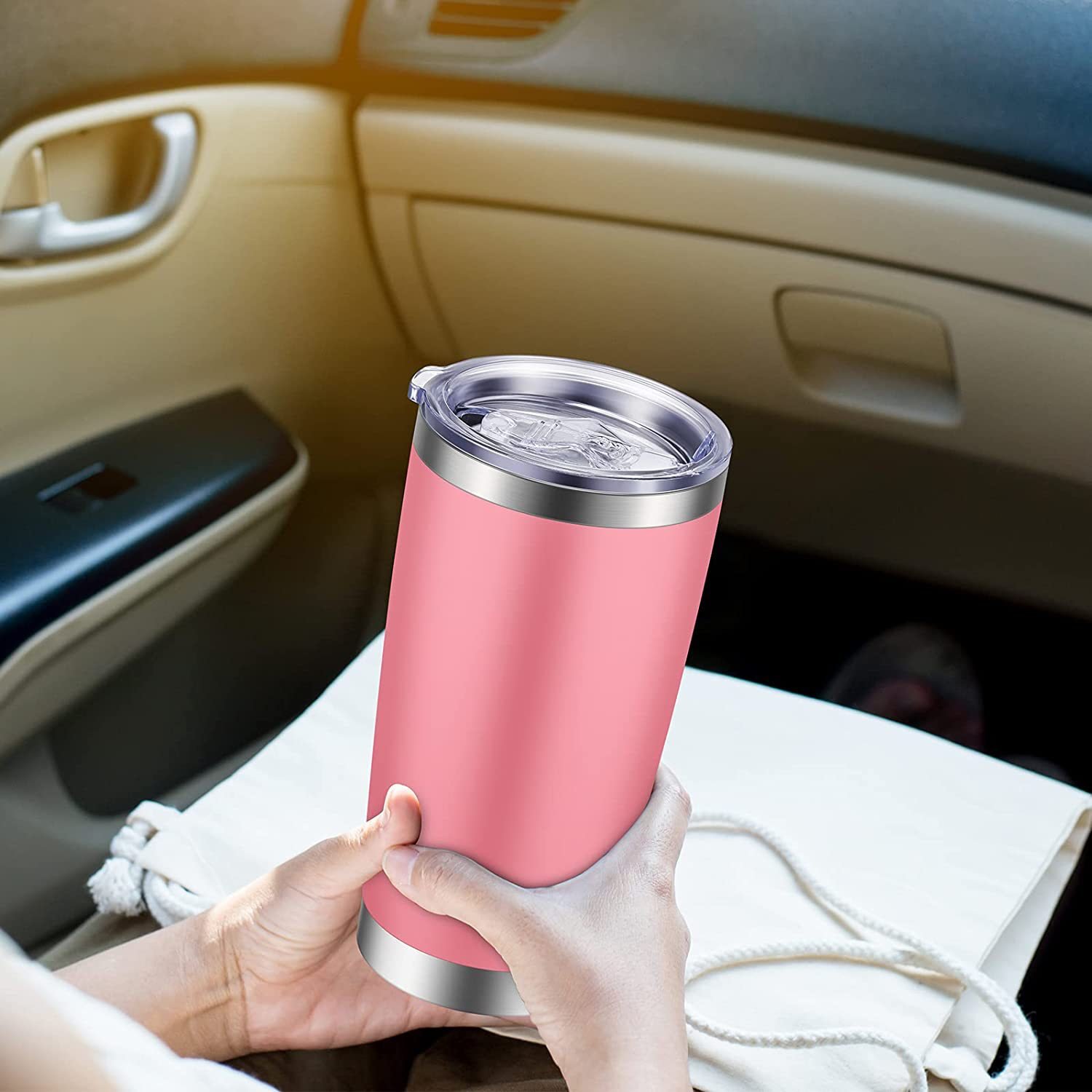 Tumbler 20oz Powder Coated Surface Coffee Beer Cup Wide Mouth Double Wall Stainless Steel Vacuum Cold Insulated Travel Mugs