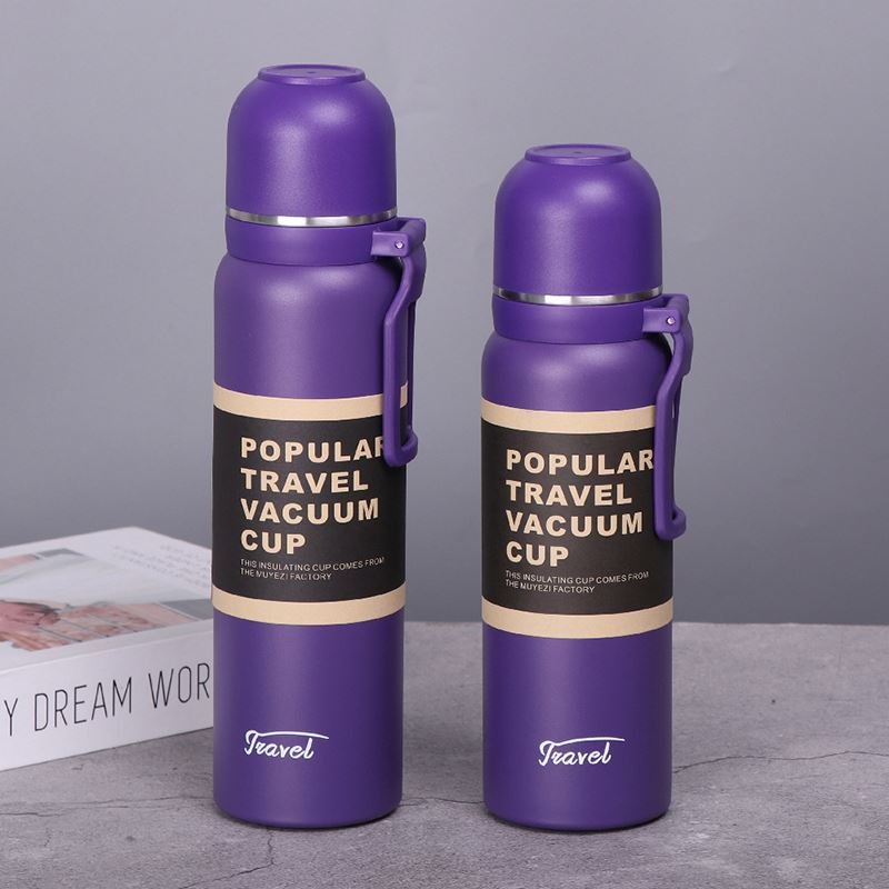 Zogifts Camping Vacuum Flask Water Bottle Tea Coffee Thermo Insulated Stainless Steel Cups Double Wall Tumblers With Lid