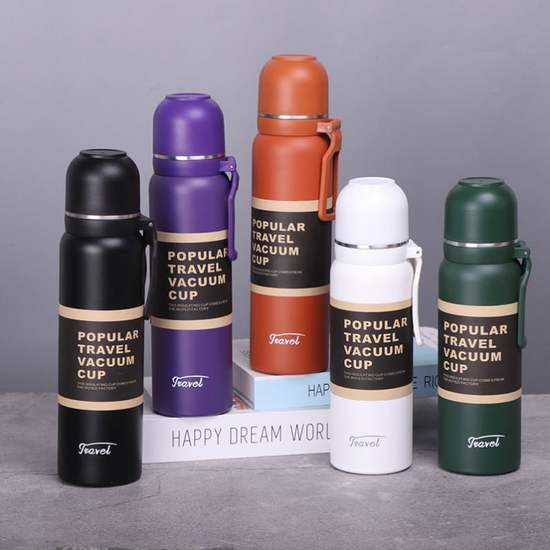 Zogifts Camping Vacuum Flask Water Bottle Tea Coffee Thermo Insulated Stainless Steel Cups Double Wall Tumblers With Lid