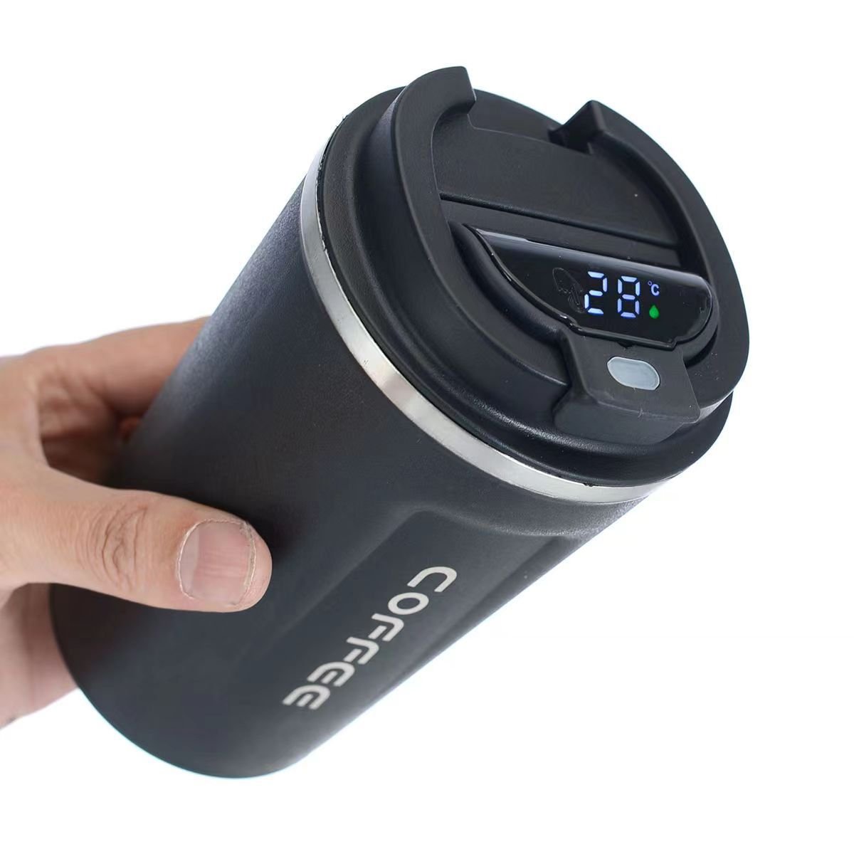 2022 New Double Wall Stainless Steel Vacuum Smart temperature controlled Coffee Mug Cups with temperature display Led Lid