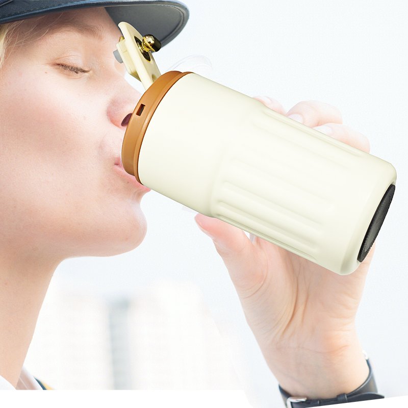 Custom 16oz double wall Vacuum Insulated Car Cup powder coated tumbler vacuum cup Thermal stainless steel coffee mug with lid
