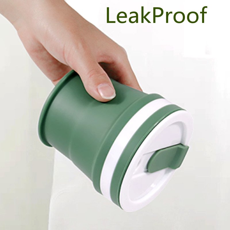 350ml Foldable Retractable Coffee Cup Reusable Folding Outdoor Silicon Cup Portable Collapsible Travel Cola Coffee Mug for Gifts