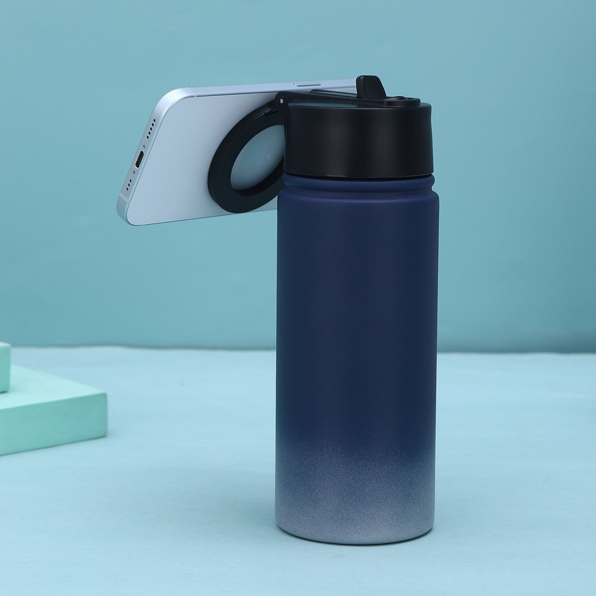 Magnetic Water Bottle new product ideas 2024 best selling stainless steel water bottle with Magnetic phone holder custom logo