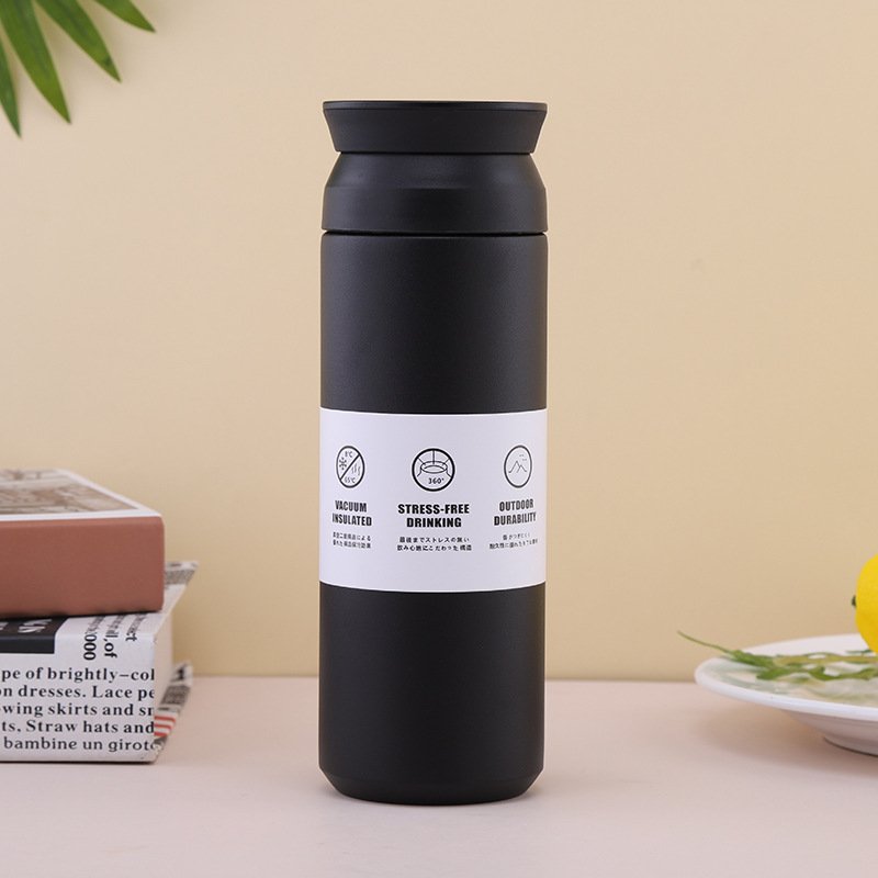 Stainless steel sport kettle outdoor large capacity portable mountaineering kettle large mouth thermos cup customized logo 500ml