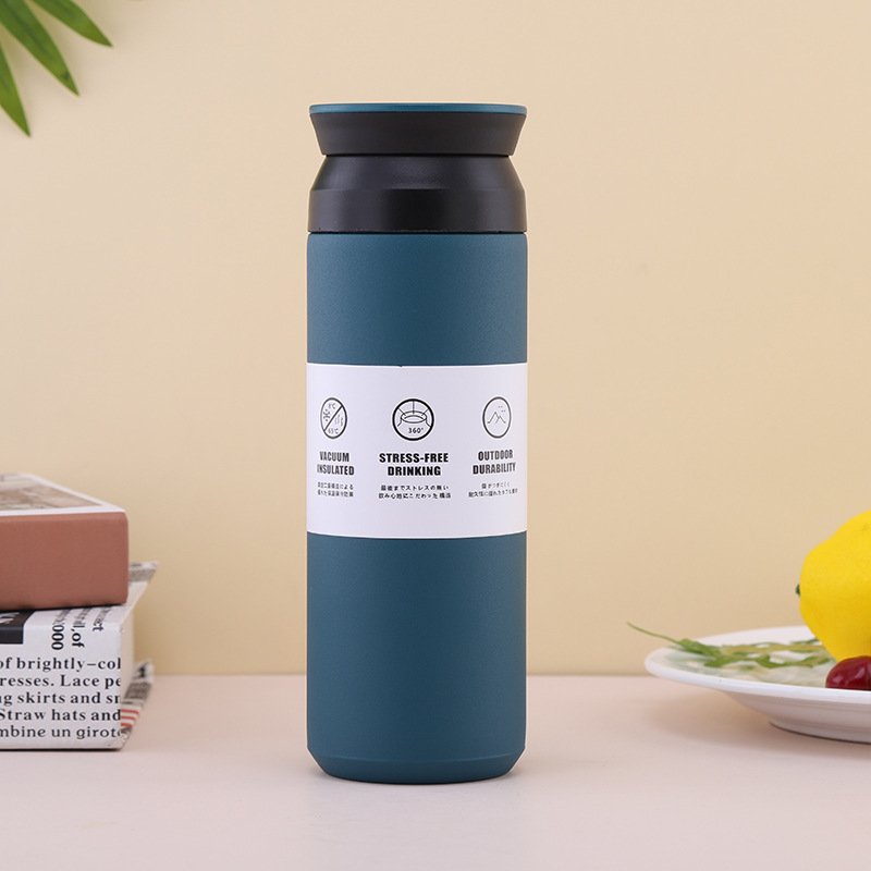 Stainless steel sport kettle outdoor large capacity portable mountaineering kettle large mouth thermos cup customized logo 500ml