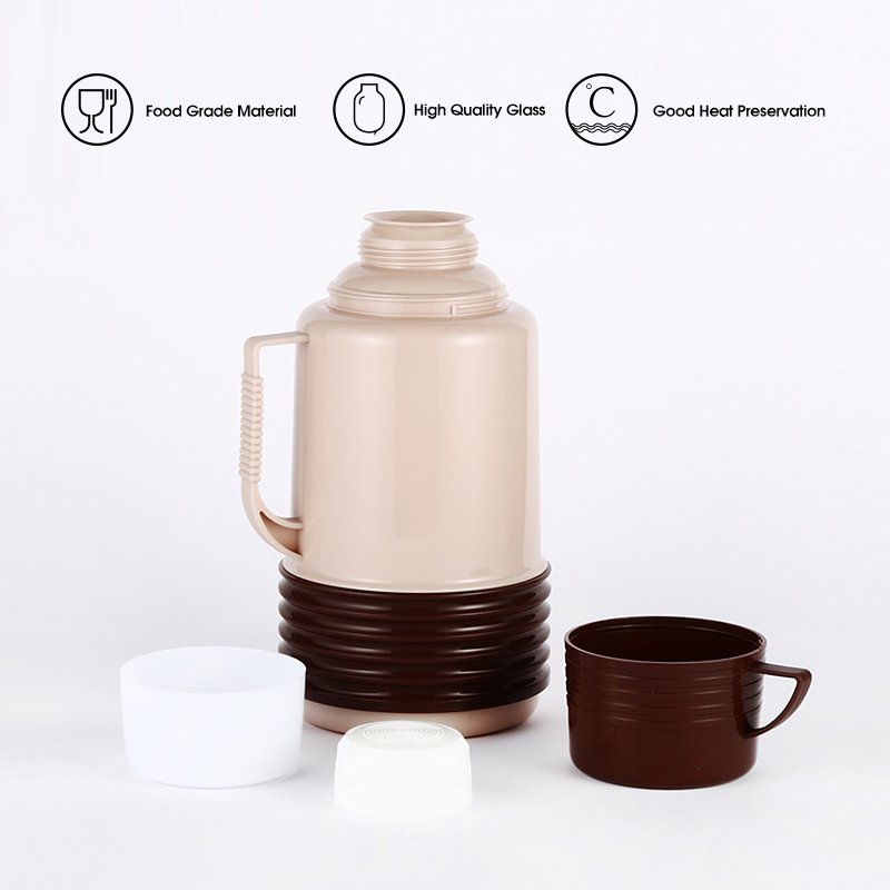 SUNLIFE Fast Delivery 1.2L PP Material Body White Glass Liner Refill Daydays Vacuum Flask