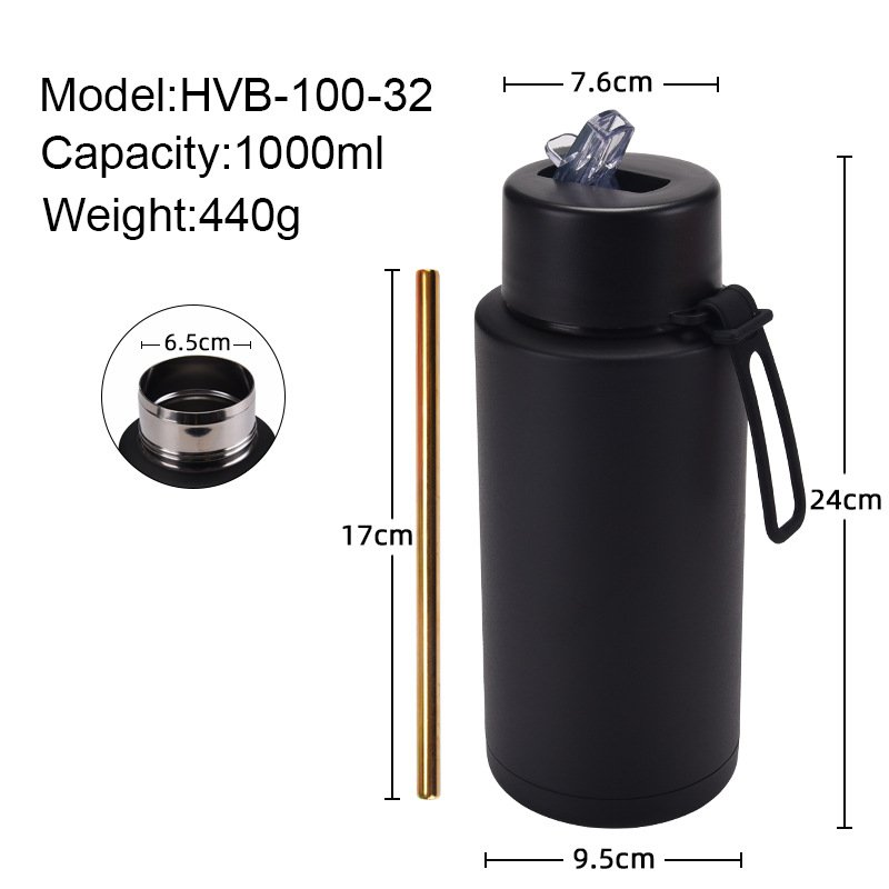 double insulated water bottles insulated 1000ml ecofriendly custom double wall with straw bottle sublimation bottles 32oz drink