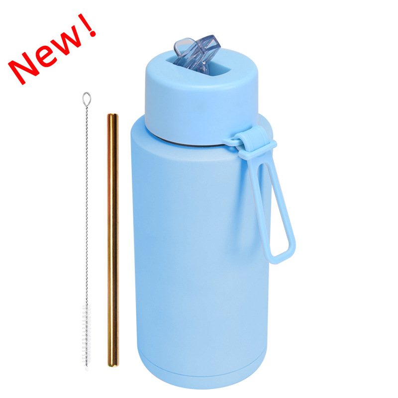 double insulated water bottles insulated 1000ml ecofriendly custom double wall with straw bottle sublimation bottles 32oz drink