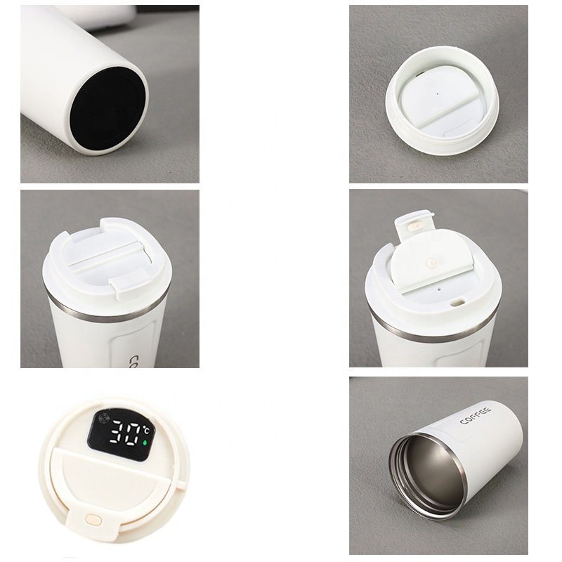 ZP 380ml 510ml In stock double wall Stainless Steel smart tumbler cups with led temperature display
