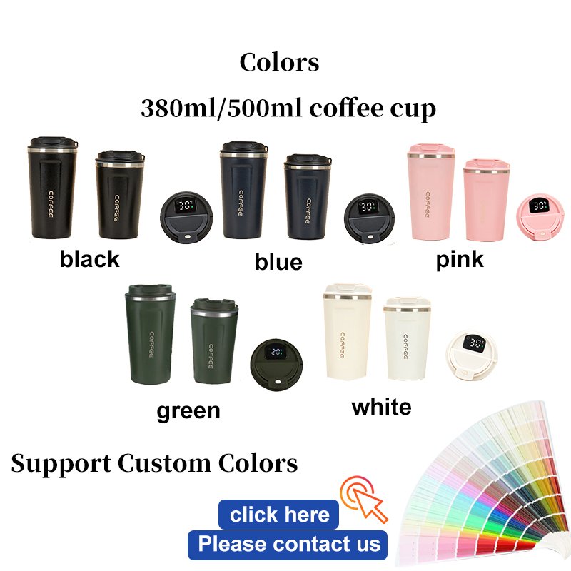 ZP 380ml 510ml In stock double wall Stainless Steel smart tumbler cups with led temperature display