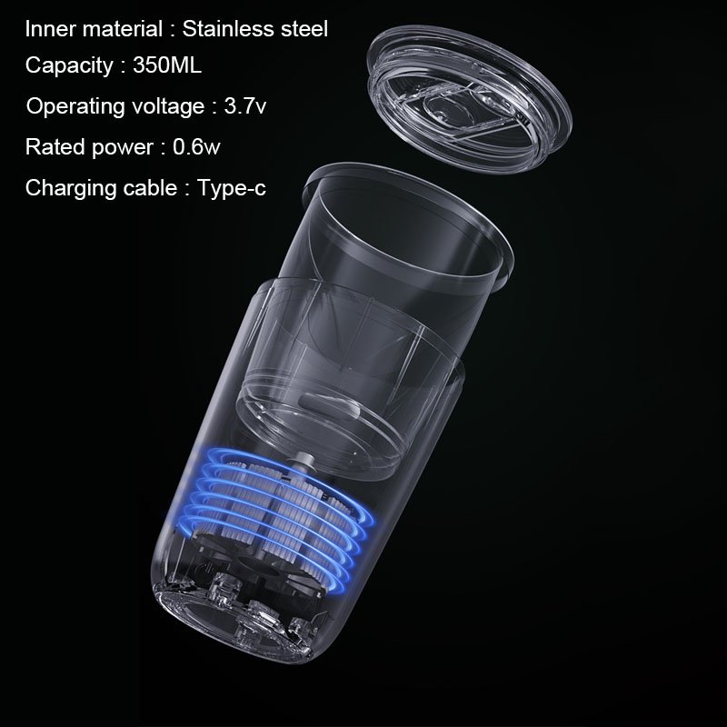 350ml Automatic Self Stirring Mug Coffee Milk Juice Mixing Cup Electric Stainless Steel Lazy Rotating Mug Magnetic Stirring Cup