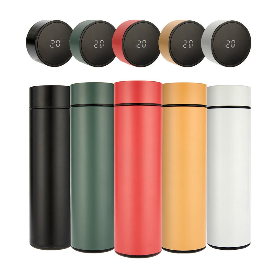 New Smart Business Temperature Display Stainless Steel Vacuum Flask & Thermoses Cup Custom Water Bottle With Temperature Display