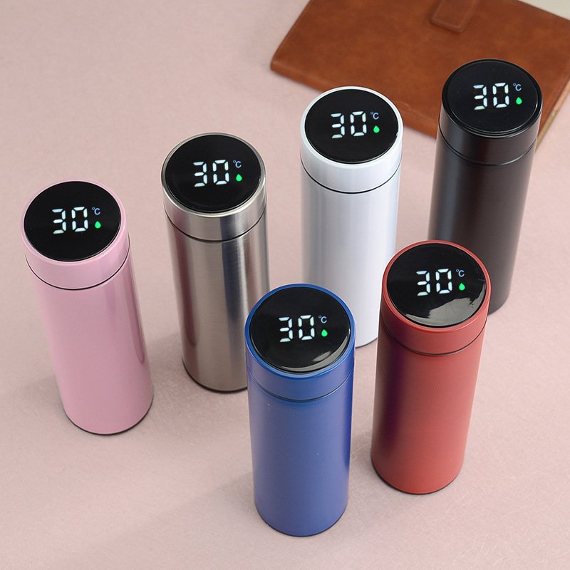 New Smart Business Temperature Display Stainless Steel Vacuum Flask & Thermoses Cup Custom Water Bottle With Temperature Display