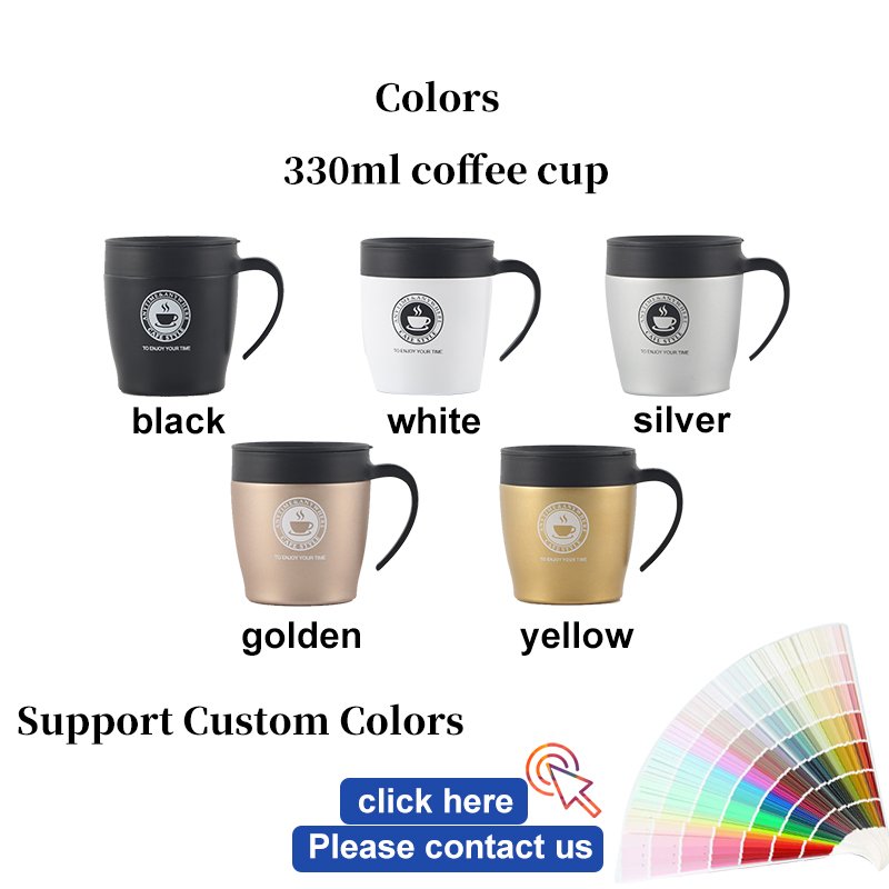 ZP 12oz in stock Custom logo stainless steel insulated coffee mug with handle